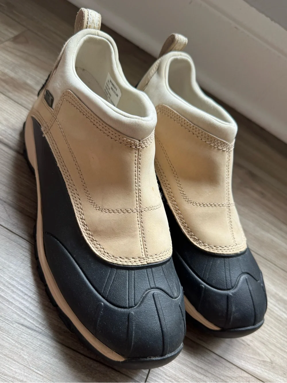 L.L.Bean Tek 2.5 Waterproof Slip On Duck Boots Women’s 9.5 Tan Black Winter Shoe